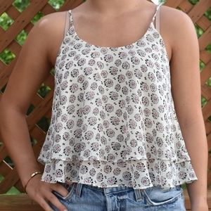 Flower Print Tiered Tank Top